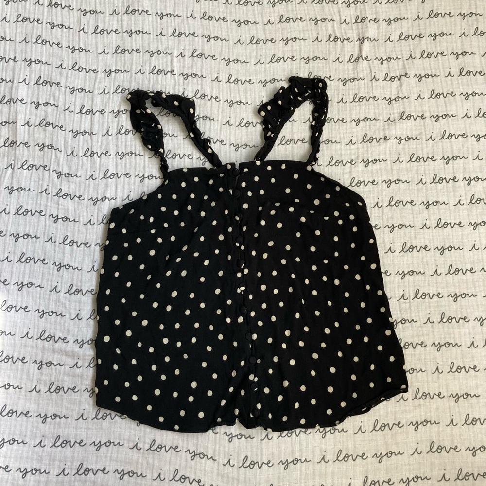 Madewell Polka Dot tank top crop - Picture 8 of 8